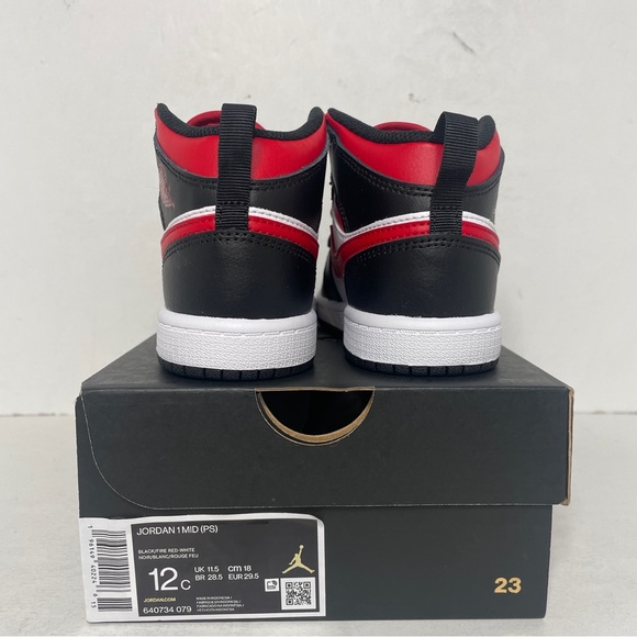 Nike Air Jordan 1 Retro Mid PS “Bred Toe” 2022 - Picture 4 of 4